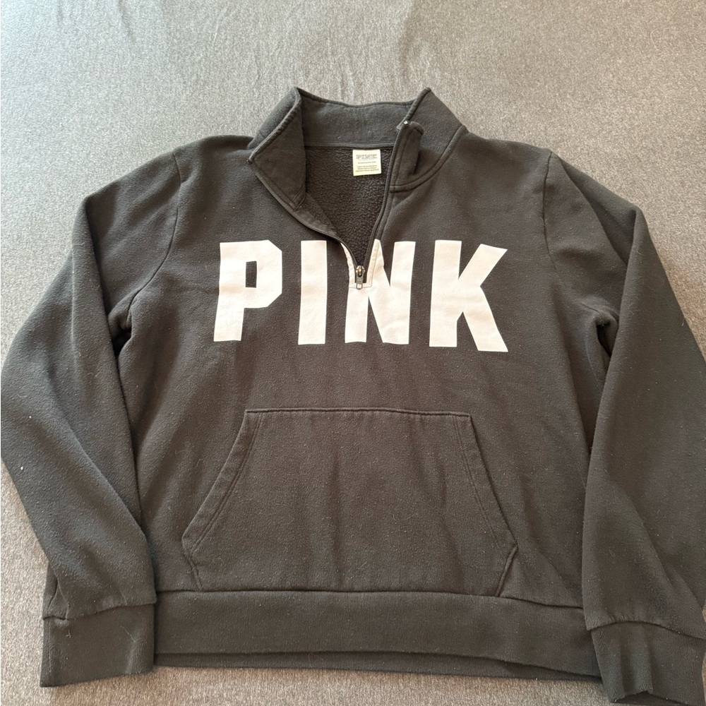 PINK Victoria's Secret Black Pullover XL